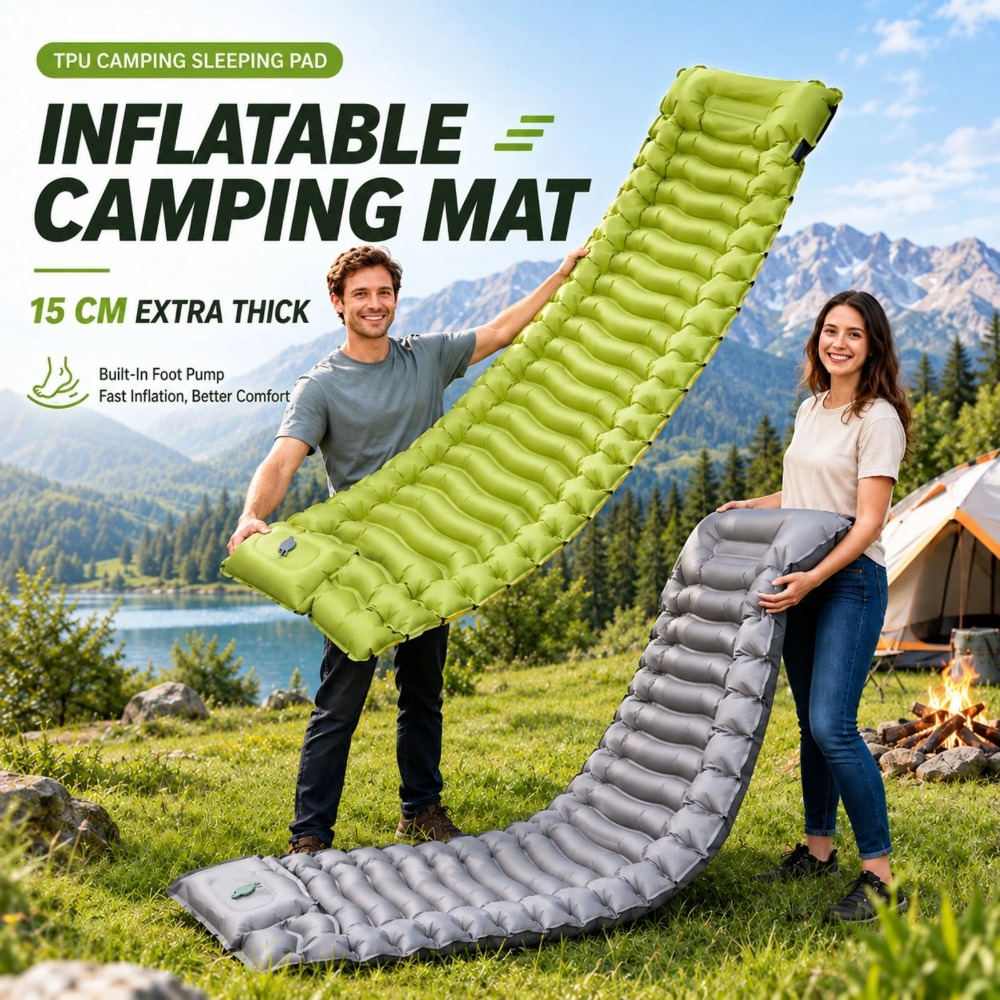 Outdoor Camping Rugs - Colchão inflável para camping, colchonete inflável