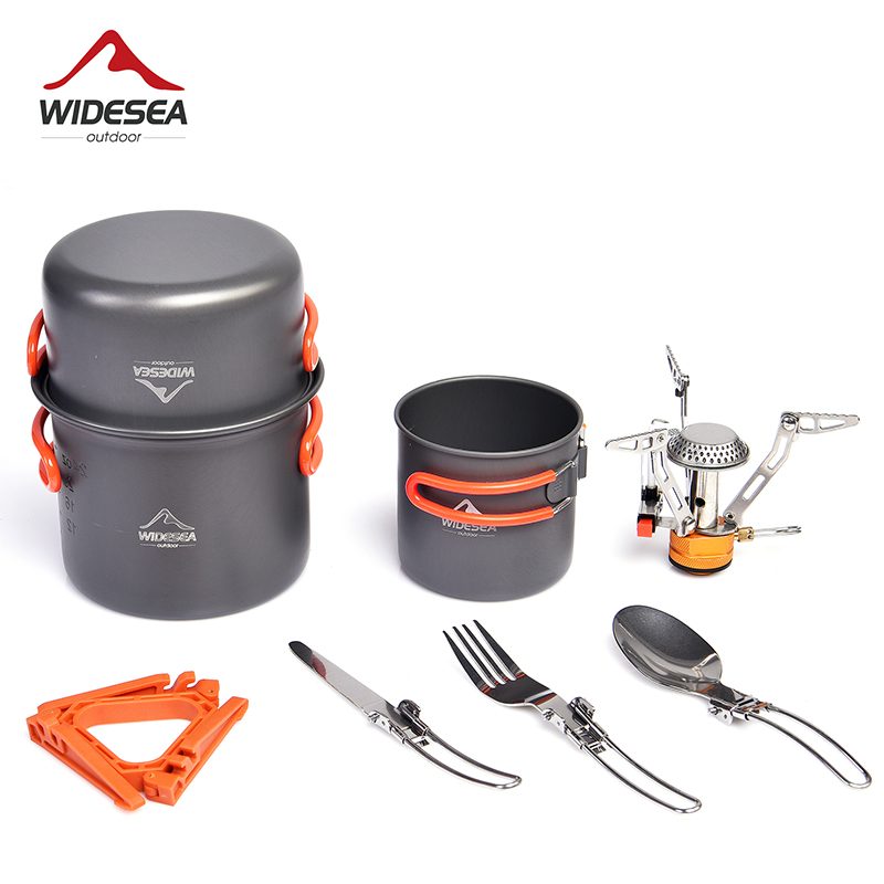 Outdoor Camping Dining Set - Widesea-Camping Conjunto Panelas, Suprimentos de Equipamentos