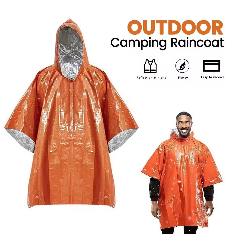 Camping Rain Poncho - 1 unidade/2 unidades: Poncho de chuva