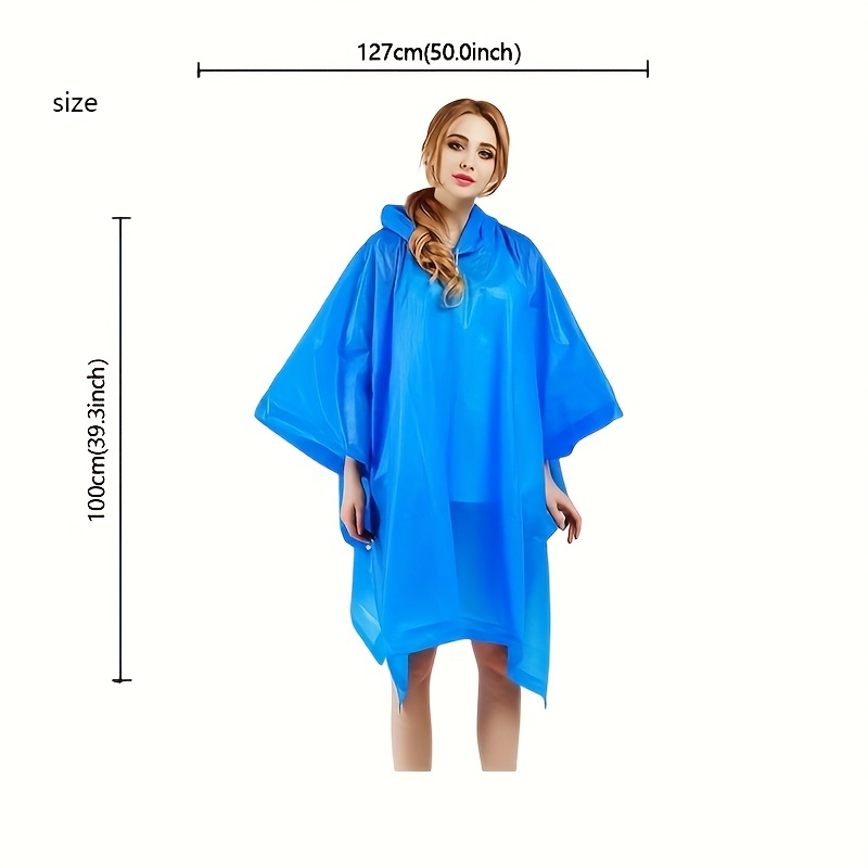 Ponchos de chuva para adultos  - Camping Rain Poncho avaliação e preço