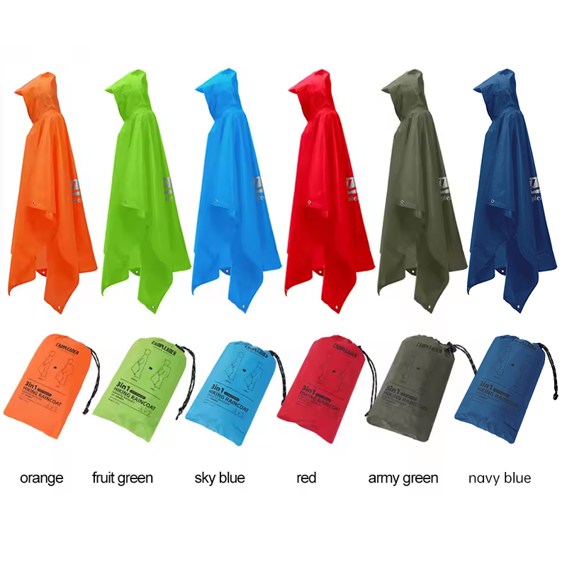 Capa de chuva 3 em 1 à prova d - Camping Rain Poncho avaliação e preço