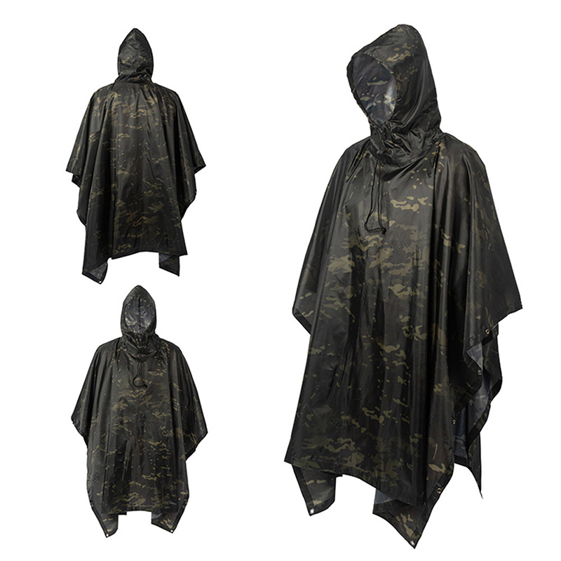 Capa de Chuva 3 em 1 com Capuz - Camping Rain Poncho avaliação e preço
