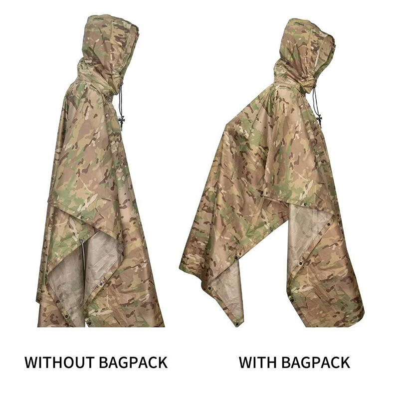 Capa de Chuva 3 em 1 com Capuz - Camping Rain Poncho avaliação e preço