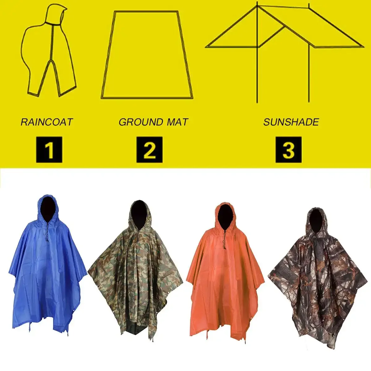 Guarda-sol portátil para acamp - Camping Rain Poncho avaliação e preço