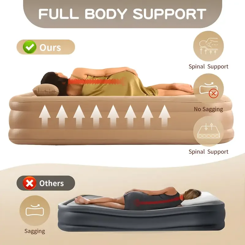 Colchão Inflável de Luxo para  - Bed Outdoor Camping avaliação e preço