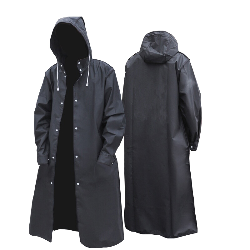 Preto moda adulto impermeável  - Camping Rain Poncho avaliação e preço